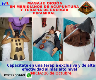 Masaje Orgón en Meridianos de Acupuntura y Terapia de Energía Piramidal